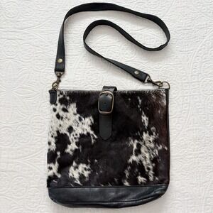 McFadin Stacy & Laurie Leather & Hair-On Shoulder‎ Bag Crossbody Bag